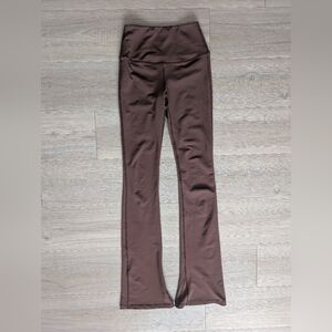 High-Waist Brown Flare Yoga Pants